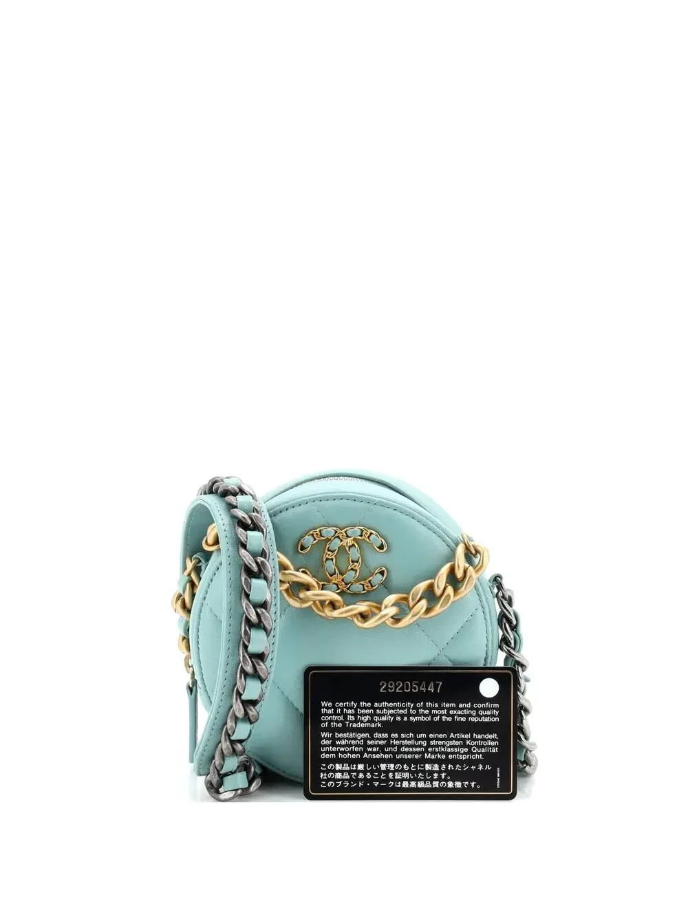 Chanel 19 Round Clutch With Chain #292054C25B